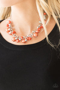 The Upstater - Orange - Pearl - Necklace - Paparazzi Accessories