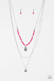 Mild Wild - Pink - Bead - Necklace - Paparazzi Accessories