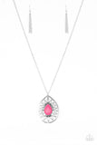 Summer Sunbeam - Pink - Stone - Necklace - Paparazzi Accessories