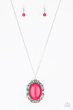 Vintage Vanity - Pink - Necklace - Paparazzi Accessories