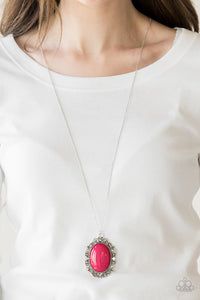 Vintage Vanity - Pink - Necklace - Paparazzi Accessories