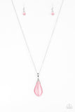 Friends In GLOW Places - Pink - Moonstone - Necklace - Paparazzi Accessories