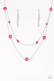 Raise Your Glass - Pink - Necklace - Paparazzi Accessories