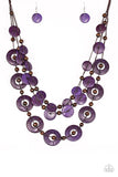 Catalina Coastin - Purple - Wooden - Necklace - Paparazzi Accessories