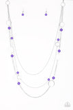 Beachside Babe - Purple - Bead - Necklace - Paparazzi Accessories