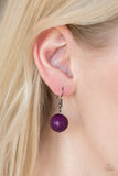 Fashion Fad - Purple Bead - Black Gunmetal - Necklace - Paparazzi Accessories