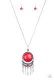 Rural Rustler - Red - Stone - Necklace - Paparazzi Accessories