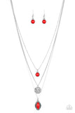 Tide Drifter - Red - Necklace - Paparazzi Accessories