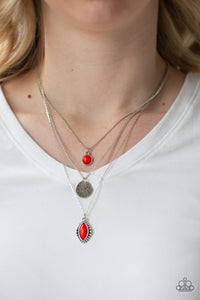 Tide Drifter - Red - Necklace - Paparazzi Accessories