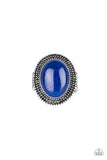 Outdoor Oasis - Blue - Stone - Ring - Paparazzi Accessories