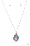 Total Tranquility - Silver - Cat's Eye - Teardrop - Necklace - Paparazzi Accessories