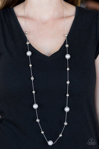 Eloquently Eloquent - Silver - Pearl Necklace - Paparazzi Accessories