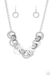 Treasure Tease - Silver - Hammered - Necklace - Paparazzi Accessories