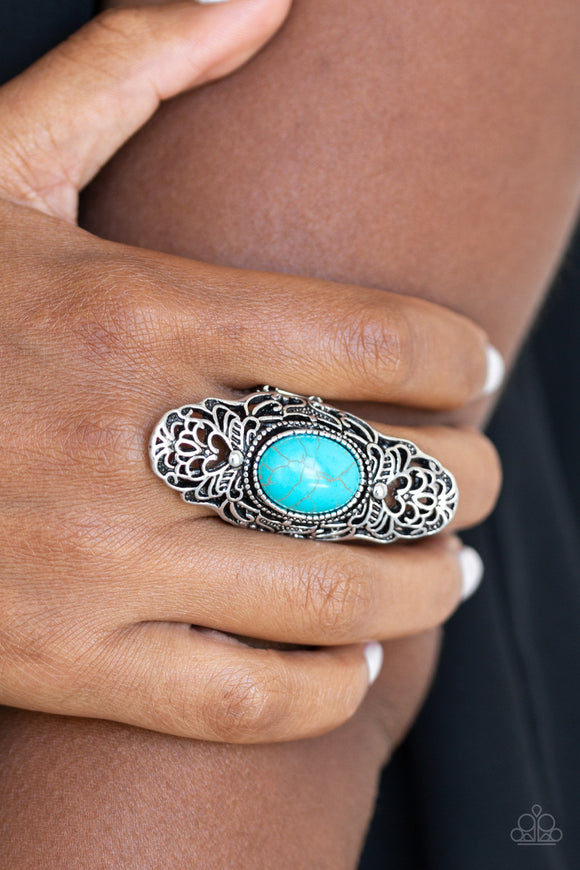 Ego Trippin - Blue - Turquoise - Ring - Paparazzi Accessories