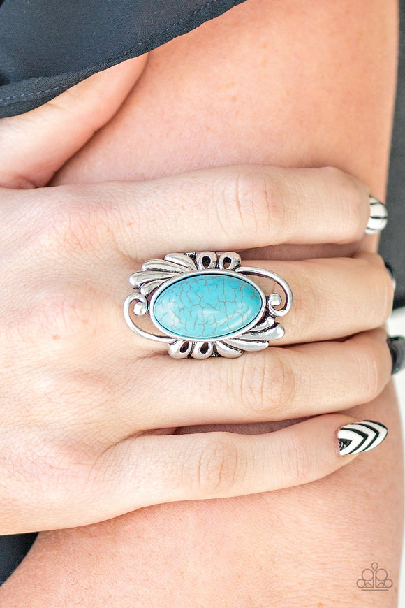 Sedona Sunset - Blue - Turquoise - Ring - Paparazzi Accessories