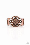 Fanciful Flower Gardens - Copper - Ring - Paparazzi Accessories