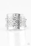 Wild Meadows - Silver - Flower - Ring - Paparazzi Accessories