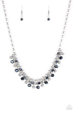 Trust Fund Baby - Blue - Bead - Silver Necklace - Paparazzi Accessories