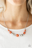 The Big-Leaguer - Very VIP - Orange - Pearl -  Necklace and Bracelet Set - Paparazzi Accessories