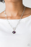 She Sparkles On - All Aglitter - Purple - Toggle Necklace Bracelet Set - Paparazzi Accessories