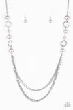 Its About SHOWTIME! - Silver - Pearl - Necklace - Paparazzi Accessories