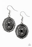 Picture of WEALTH - Black - Rhinestone - Earrings - Paparazzi Accessories