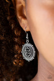 Picture of WEALTH - Black - Rhinestone - Earrings - Paparazzi Accessories