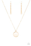 Shimmering Seashores - Gold - White Shell - Necklace - Paparazzi Accessories