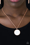 Shimmering Seashores - Copper - White Shell - Necklace - Paparazzi Accessories