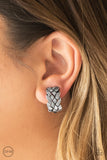 Urban Ulterior - Silver - Clip-On Earrings - Paparazzi Accessories