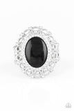 BAROQUE The Spell - Black - Moonstone - Ring - Paparazzi Accessories