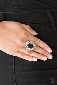 BAROQUE The Spell - Black - Moonstone - Ring - Paparazzi Accessories