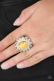BAROQUE The Spell - Yellow - Moonstone - Ring - Paparazzi Accessories