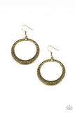 Mayan Mantra - Brass - Earrings - Paparazzi Accessories