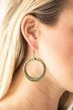 Mayan Mantra - Brass - Earrings - Paparazzi Accessories