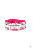 Rock Star Rocker - Pink - Wrap - Snap Bracelet - Paparazzi Accessories