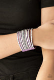 Rhinestone Rumble - Purple - Wrap - Snap Bracelet - Paparazzi Accessories
