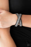 Rock Band Refinement - Black - Hematite - Wrap Bracelet - Paparazzi Accessories