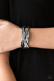 Looking For Trouble - Silver - Wrap - Bracelet - Paparazzi Accessories