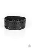 Make The WEST Of It - Black - Leather - Snap Bracelet - Paparazzi Accessories