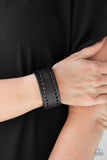 Make The WEST Of It - Black - Leather - Snap Bracelet - Paparazzi Accessories