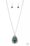 Modern Majesty - Green - Teardrop - Moonstone - Necklace - Paparazzi Accessories