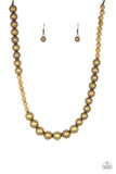 Power To The People - Brass - Gold - Necklace - Paparazzi Accessories