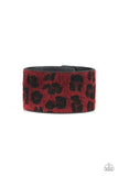 Cheetah Cabana - Red - Cheetah Print - Wrap - Snap Bracelet - Paparazzi Accessories