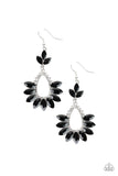 Extra Exquisite - Black - Rhinestone - Earrings - Paparazzi Accessories