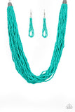 The Show Must CONGO On! - Blue - Seed Bead - Necklace - Paparazzi Accessories