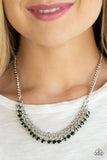 Glow and Grind - Green - Rhinestone - Necklace - Paparazzi Accessories