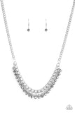 Glow and Grind - Silver - Hematite Rhinestone - Necklace - Paparazzi Accessories