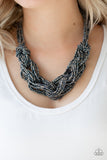 City Catwalk - Blue - Seed Bead - Necklace - Paparazzi Accessories
