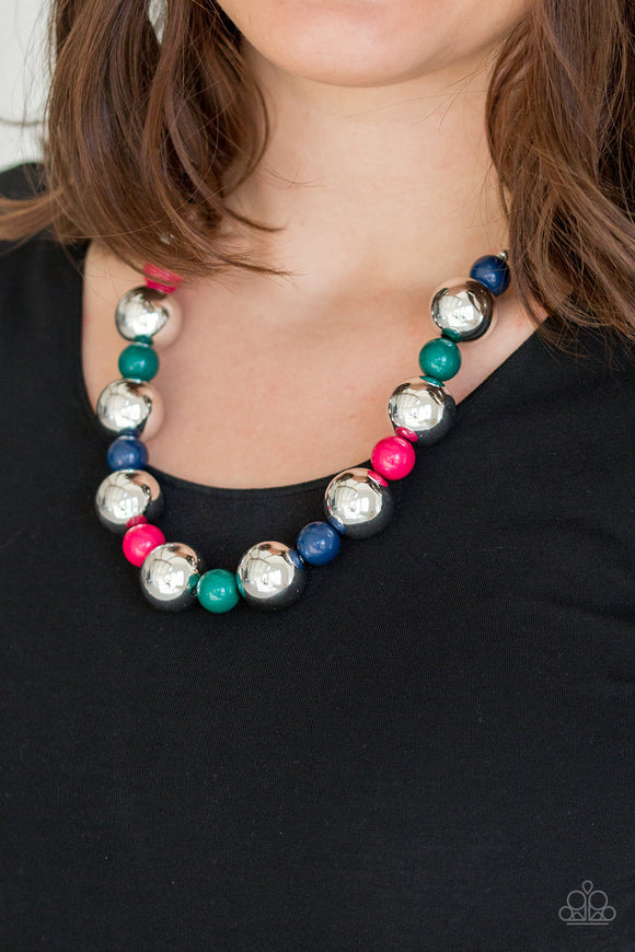 Top Pop - Multi Colored - Bead - Necklace - Paparazzi Accessories
